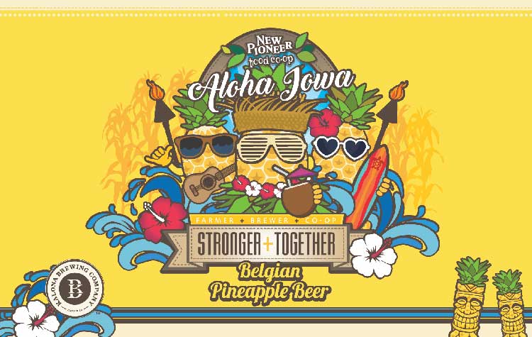 Aloha Iowa Beer Label