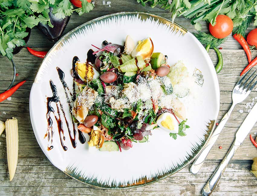 A plate of fresh gluten-free food